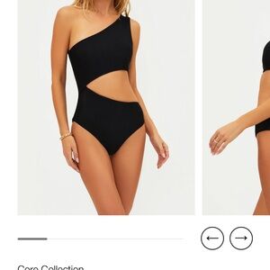 Black One-Shoulder Swimsuit
